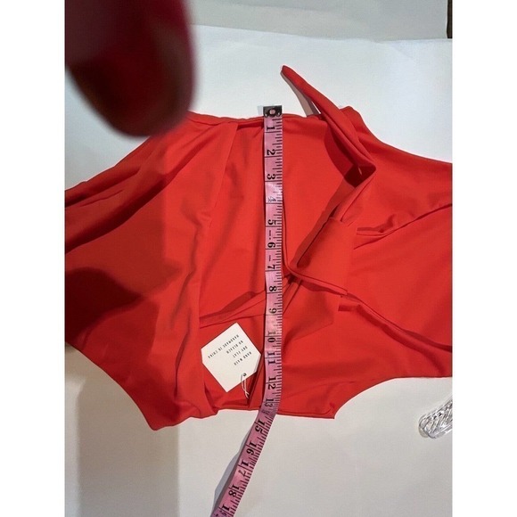 Sara Swim Red One Piece Tie Back Swimsuit Size Large NWT (Note Flaw) - Picture 13 of 14